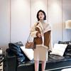 New thickened warm fur integrated lamb wool jacket loose versatile deerskin velvet top locomotive clothing