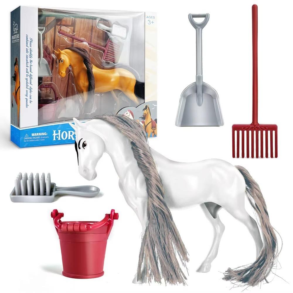 

Farm Animal Horse Animal Model Educational Horse Action Figure Ranch Horse Model Toys Kids Toy белый