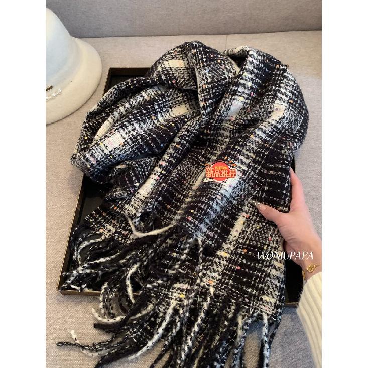 

Зимний новый женский шарф в виде конфетных бобов, клетчатый шарф, модный и универсальный теплый платок, подарок для студенческой пары 200*40cm