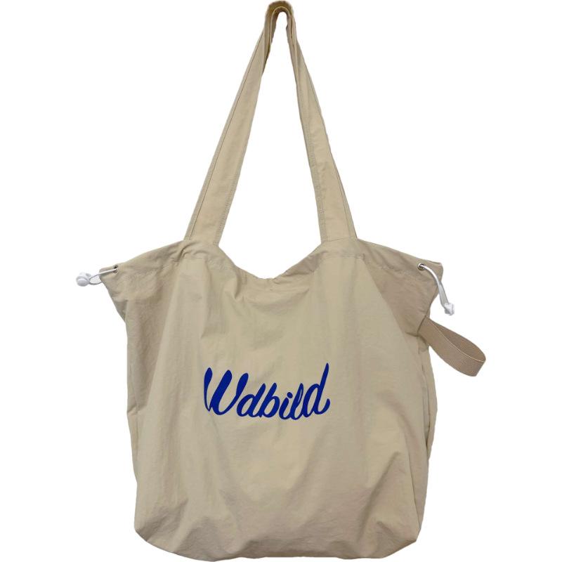Relaxation Tote Bag Lady BrandNew Drawstring Canvas Bag Commuter Portable Handbag Large Capacity Shoulder Bag Strong