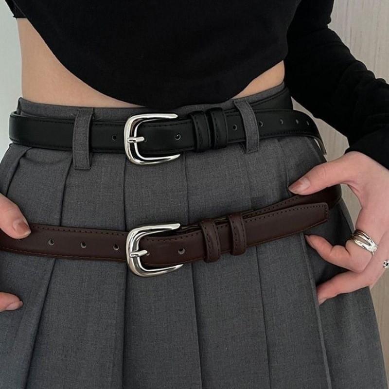 Unique Aesthetic Vintage Inspired Pu Leather Belt For Womens Trendy Fashion