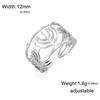 LIKGREAT Menorah Ring Women Adjustable Stainless Steel Wedding Band for Men Religious Je Jerusalem Ring Hanukah Jewelry Gift