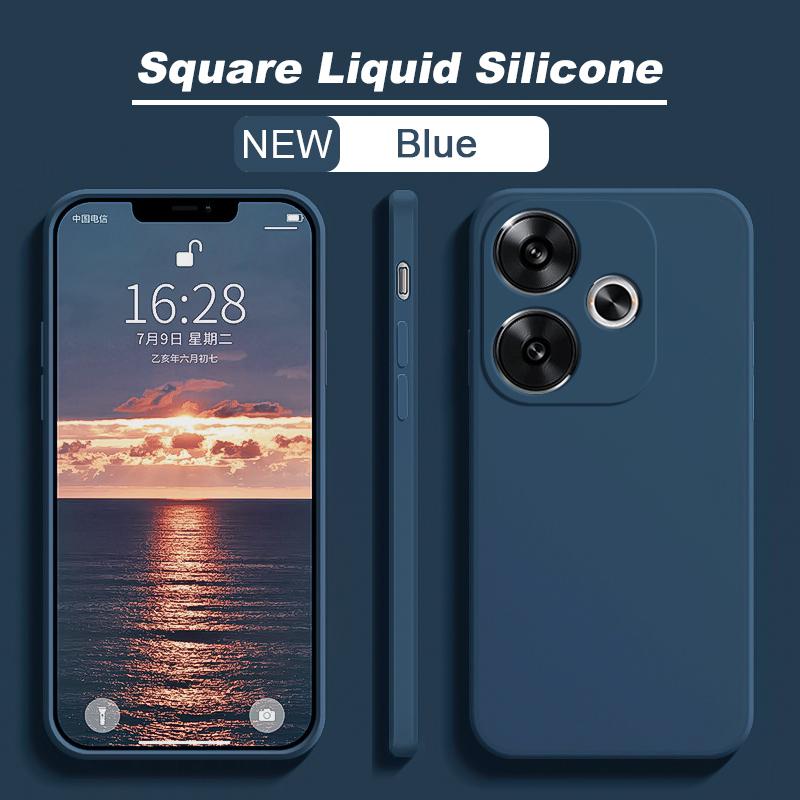 For Poco F6 Case Luxury Liquid Silicone Case For Xiaomi Poco F6 Poco F 6 PocoF6 Pro F6Pro 5G Soft Cases Shockproof Cover