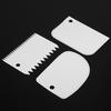 3pcs set Plastic Cream Dough Scraper Cutter Spatulas for Pastry Cake Decoration