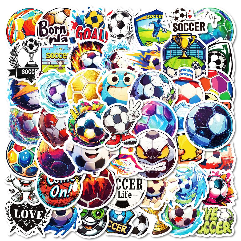 50 Hot-Blooded Football Graffiti Stickers Decorate Mobile Phone Case Refrigerator Water Cup Stickers