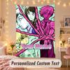 Custom Personalized Tapestry,Chainsaw Man Print Custom Name Text Wall Art Hanging for Bedroom