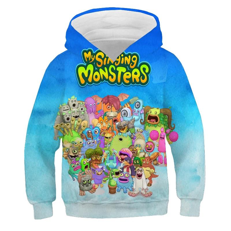 Kids Clothes My Singing Monsters Print Hoodie Girls Cartoon Casual Sweatshirts Children's Clothing Autumn Boys Hoody Pullover