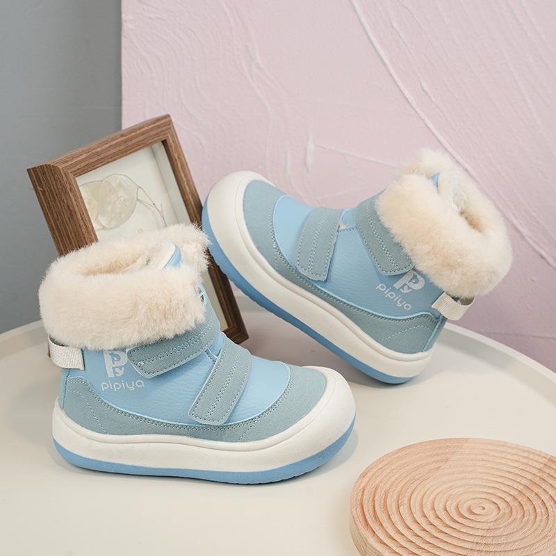 Winter Kinder Schneestiefel 2025 mit Samtfutter und Magic Klettverschluss - Dick, Bequem, Baumwollstiefel