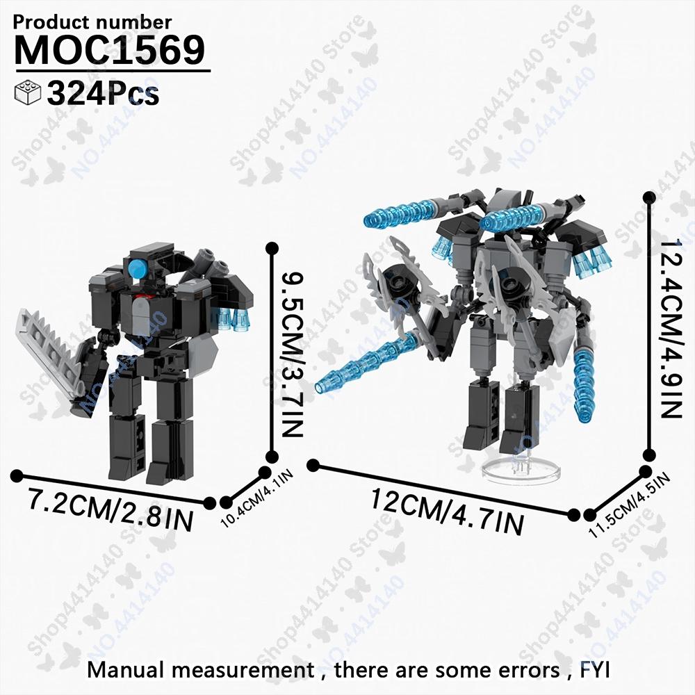 MOOXI Animeserie Skibidi Toalett Figurer Monitorfolk Lydmann Byggeklosser Modell MOC Kloss DIY Montessori Leke Barnegaver