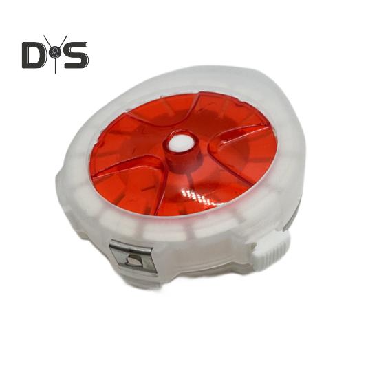 Fishing Line Spooler Box with Clear Lid Quick Line Cutter Anti-Reversal Portable Fish Line Organizer Holder Winding Spooling Tool Round Case Fishing