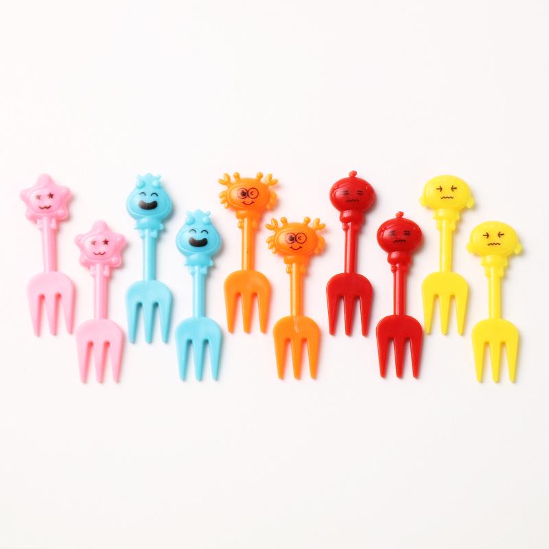 Kinderen Anime-Stijl Dier Vruchtenvork Prikkertjes Set - Giraffe Cartoon Ontwerp voor Bento en Snacks