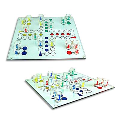 Little Horses Game Drinking Game 1 Glass Tray, 16 Shooter Glasses