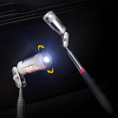 Teleskop-Magnetgreifer, verstellbar, magnetisch, Teleskop-Magnetgriff, langer Stift, Teleskop-Magnetstab mit LED-Licht