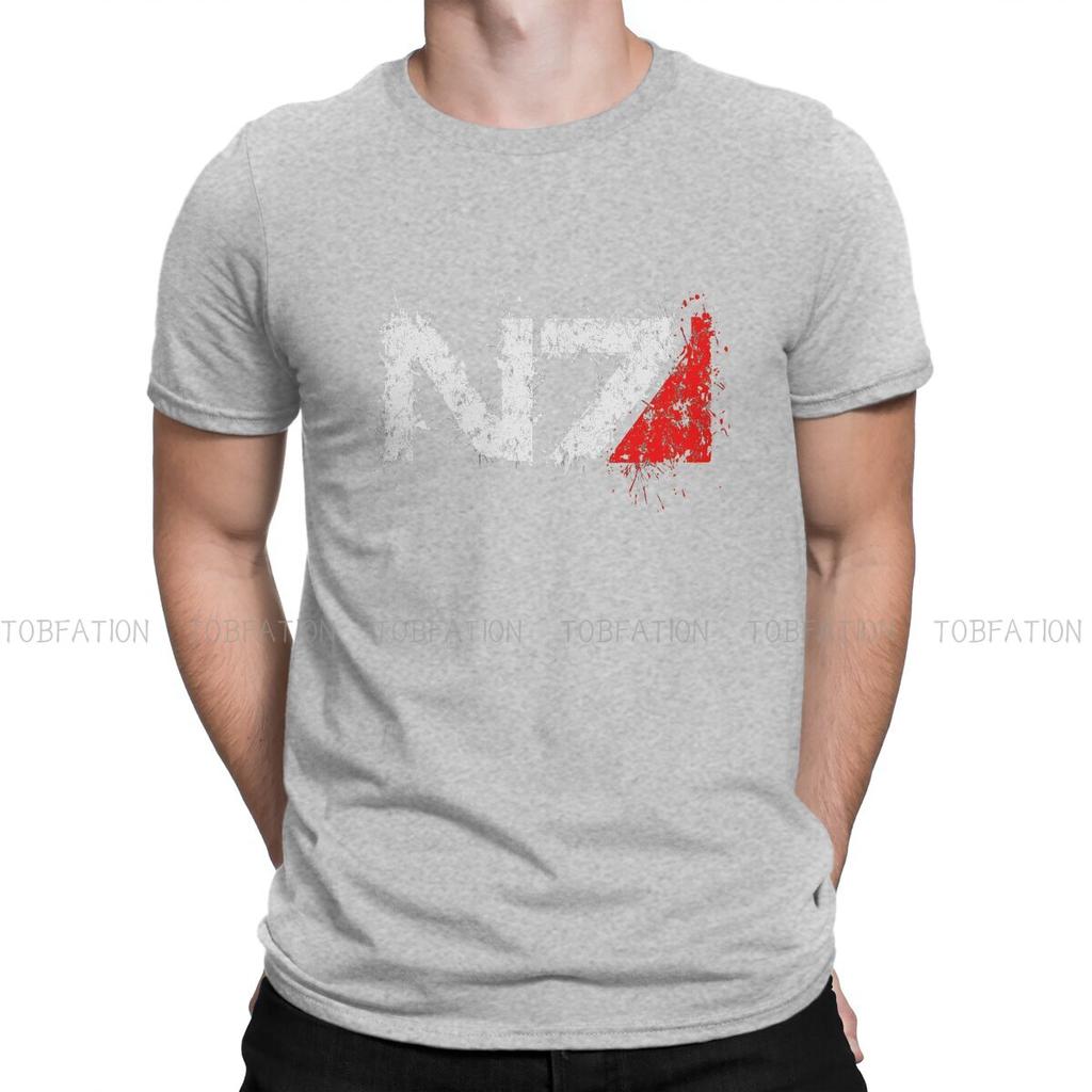Retro TShirt For Men Mass Effect ME1 Game Clothing Fashion T Shirt 100 Cotton Print Loose Creative Gift