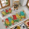 1 Stück Bodenmatte mit Landhausdekor-Muster, moderner Küchenteppich aus Polyester, rutschfest, bunt, für den Innenbereich, für Zuhause, Badezimmer, Schlafzimmer, Wohnzimmer
