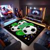 1PC Custom Name Soccer Ball Celebration Theme Floor Mat Ideal for Living Room, Game Rooms, Office, Bedroom,Floor Mat Playful Design