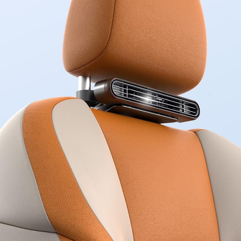 Portable Car Fan - USB Cooling Vehicle Accessory, Quiet Compact SUV Seat Fan, Adjustable Airflow Design, Efficient Proced
