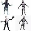 Tuta Intera da Cosplay Scheletro di Halloween con Stampa Digitale per Bambini Role Play
