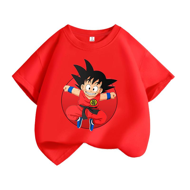 Dragon Ball Goku T-shirt Children's Clothing Cartoon Anime boy Short Sleeve Summer Casual Tops Shirts Cute baby Tees Clothes