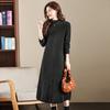 Large Size Thickened Primer Dress Women's Autumn and Winter New with Coat Loose Knitted Long Knee Long Dress Tide