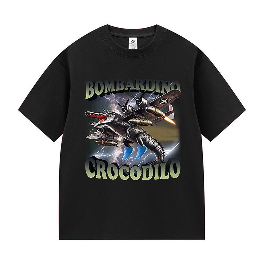 Funny Meme Trulimero Trulichina Funny Cat Fish T-shirts Men Italian Brainrot Print T Shirts Men's Women's Fashion Cotton Tops