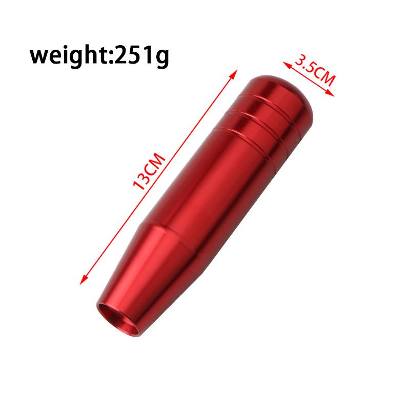 Universal Auto 13cm Length Manual Transmission Gear Aluminum Gear Shift Knob Racing Car Shift Gear Knob With 3 Adapters