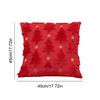 Christmas Tree Pillow Covers 45x45cm Soft Plush Decorative Cushion Case for Festive Home Winter Decor