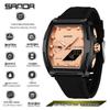 Sanda Trendy Men's Dual Display Luminous Waterproof Electronic Watch - Casual and Versatile with Countdown Timer
