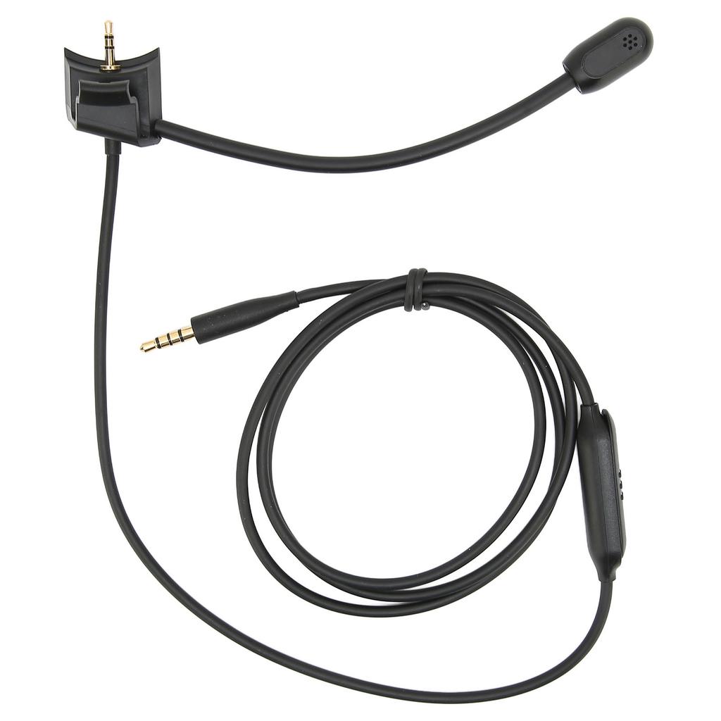 Cable Boom Microphone Noise Reduction Microphone Audio Cable with Mute Control for QC35 QC35 II Gaming Headsets