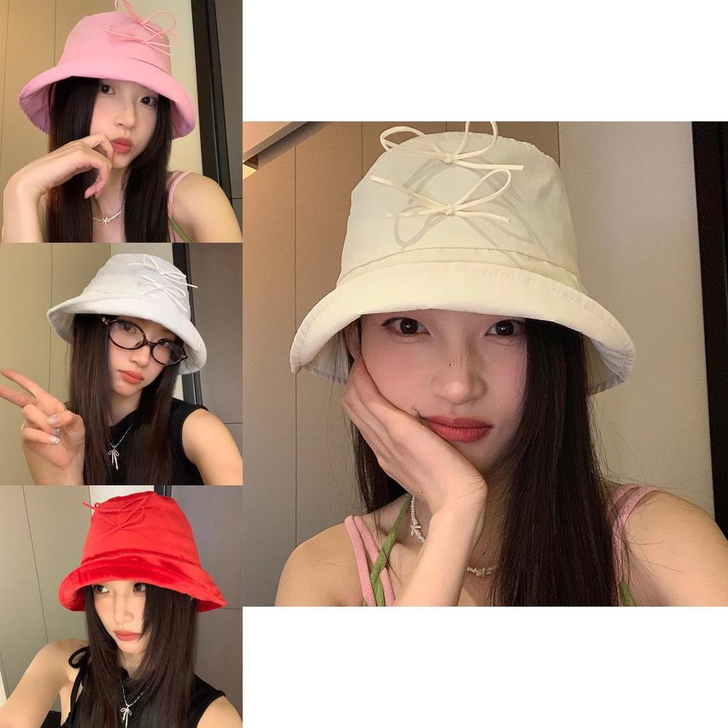 Trendy 2024 New Summer Bowknot Fisherman Hat For Women Lightweight And Uv Shielding