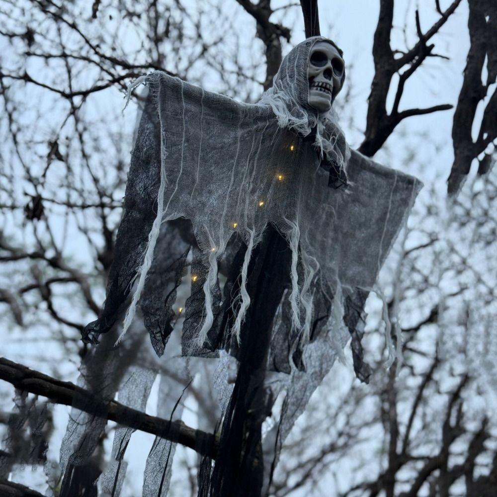 

Horror Theme Skull Ghost Light Strings Decorative Ghost Skull Pendants Outdoor