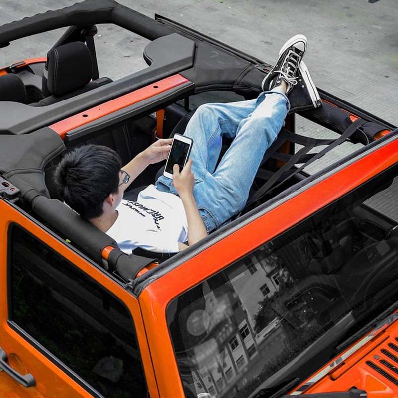 Universal Car Cargo Net Roof Rear Cargo Luggage Mesh Storage Net Holder Hammock for Wrangler Heavy Duty Cargo Net Cover