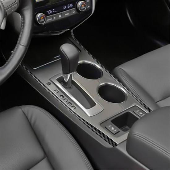 2Pcs Carbon Fiber Interior Gear Shift Side Cover Trim For Nissan Altima Sedan