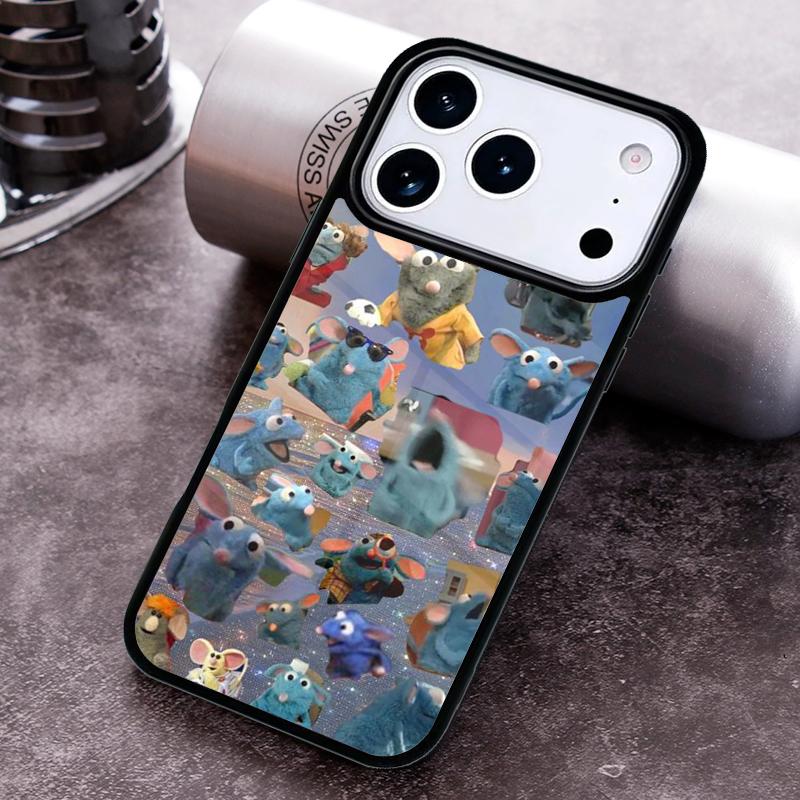 Mouse Rat Print Phone Case for iPhone 17 16 15 Pro Max Air 14 13 12 11 Plus Shockproof Capa Cover