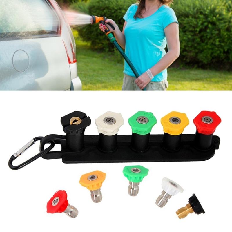 Pressure Washer Nozzle Holder 1/4Inch Quick Connect Nozzle Tip Holder Connector Holds 5 Nozzle Tip