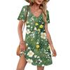 Summer Dresses For Women Loose V Neck Short Sleeve Casual T Shirt Dress Sundresses Swimsuit Coverup With Pockets