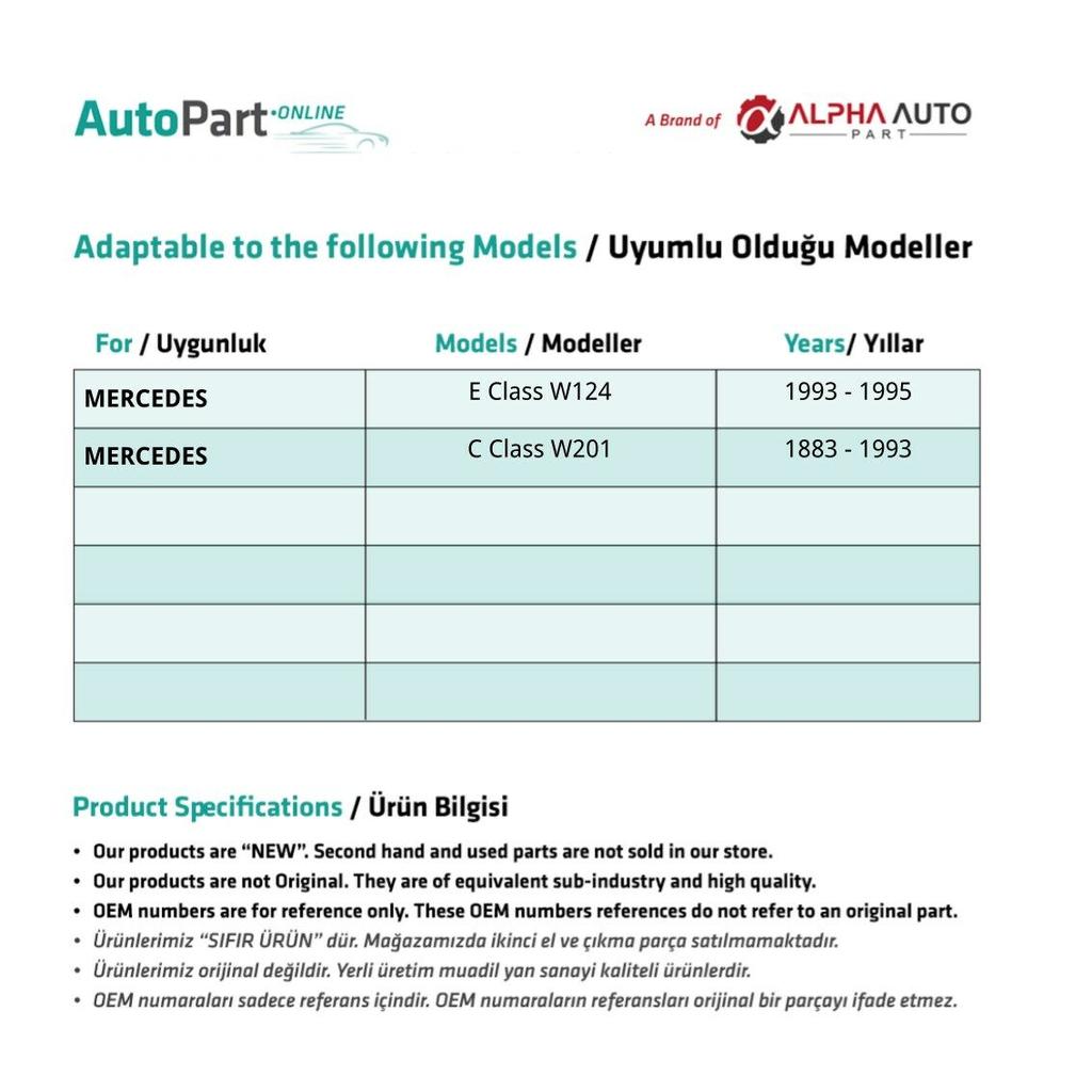 Pipe Hose for Mercedes E Class W124, C Class W201