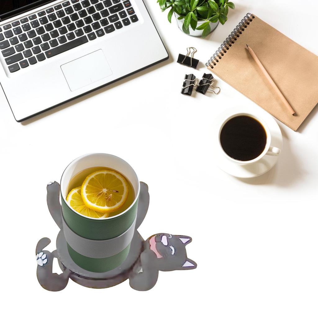 Sophisticated 3D Print Cat Coasters Funny Cup Holder For Drinks Creative Decor For Pet Lovers Coffee Table Accessory