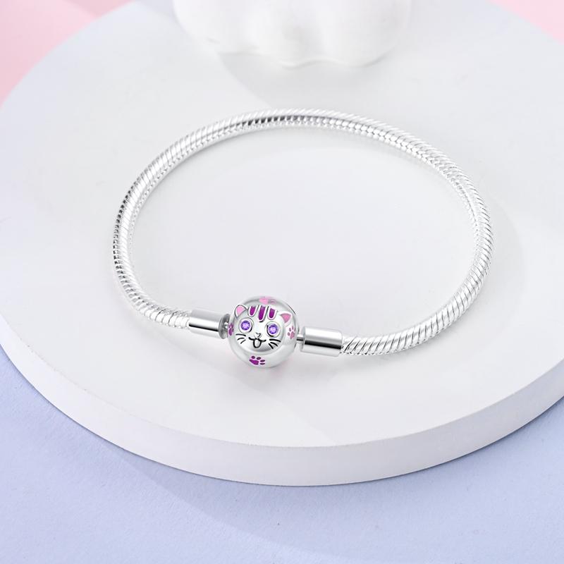 Bracelet Silver 925 Original Cute Cat Luminous Butterfly Tree of Life Bracelets Fit DIY Charms Beads Jewelry Gift Making