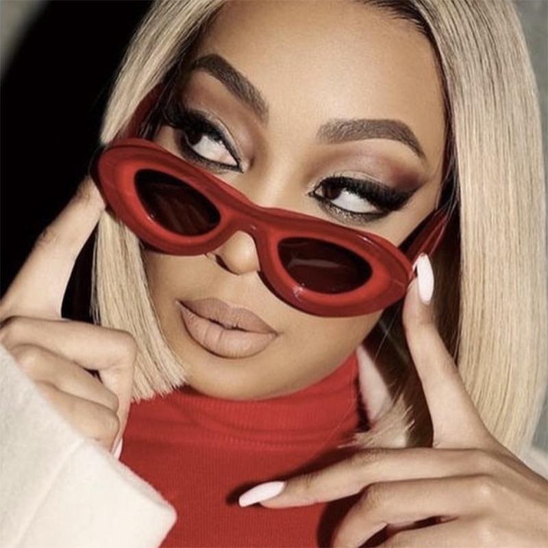Hip-hop Personlighet Europeiske og Amerikanske Solbriller, Nattklubb Cat-eye Solbriller, Solbriller for Kvinner