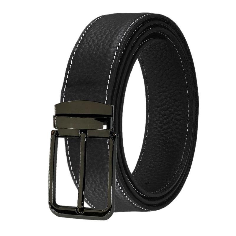 elt first layer lychee pattern pure cowhide belt high-end leisure business versatile pin buckle belt