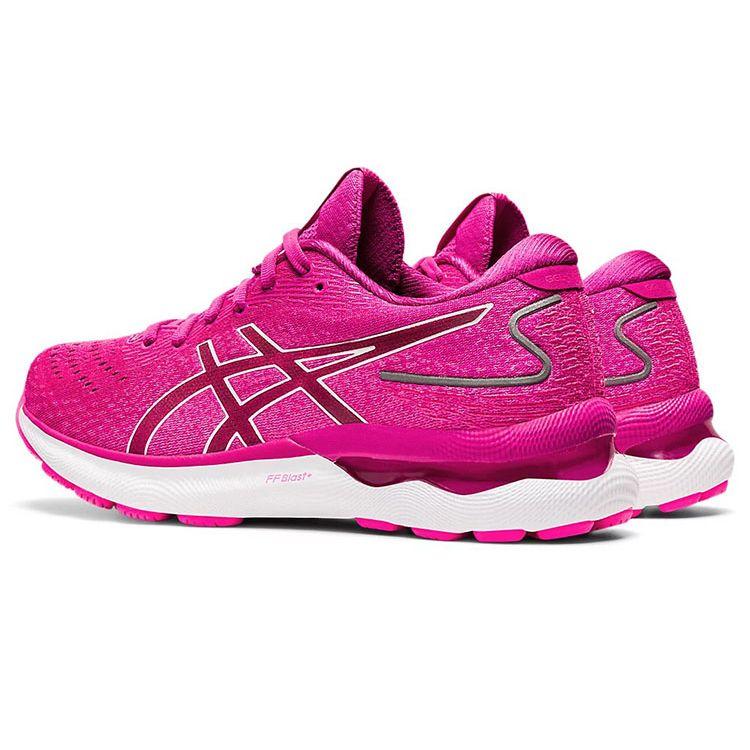 Asics Gel Nimbus 24 Fuchsia Red Women Sneakers Pink White 1012B201-600
