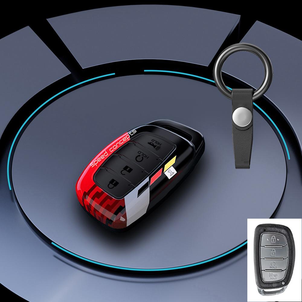 Graffiti Auto Key Fob Cover Case Fit For Hyundai Hb20 Creta Ix25 Ix35 I45 Ix45 I10 I30 Santa Tucson Fe Solaris Accent I40 I20 Verna Elant