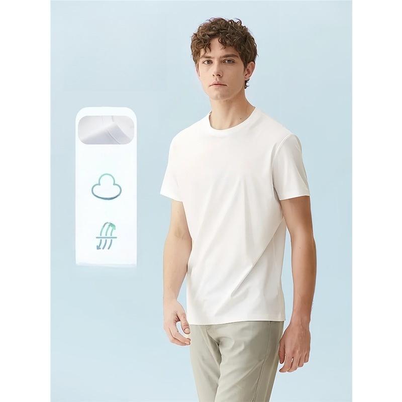 European Size Men's White Russian Cyrillic Text Print T-Shirt - Short Sleeve Round Neck Tee with Cyrillic Script Design for Casual, Beach, Party Shirt