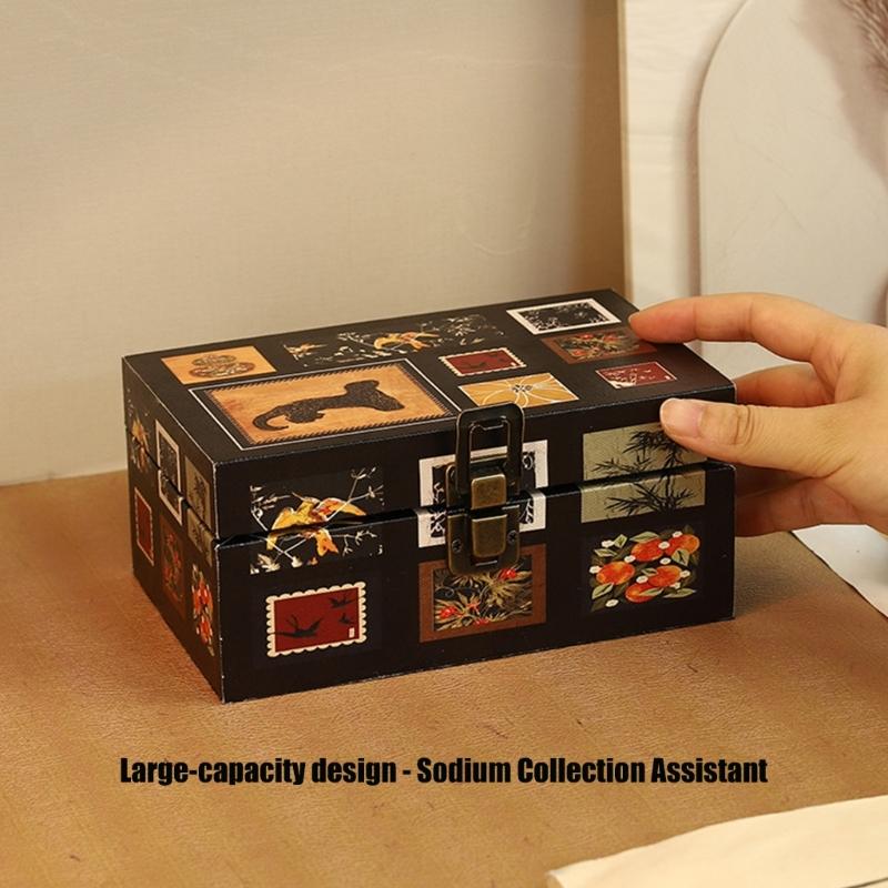 Rust Resistant Wood Jewelry Case Multifunctional Jewelry Box Wood Texture Suitable for Travel and Home Displaying