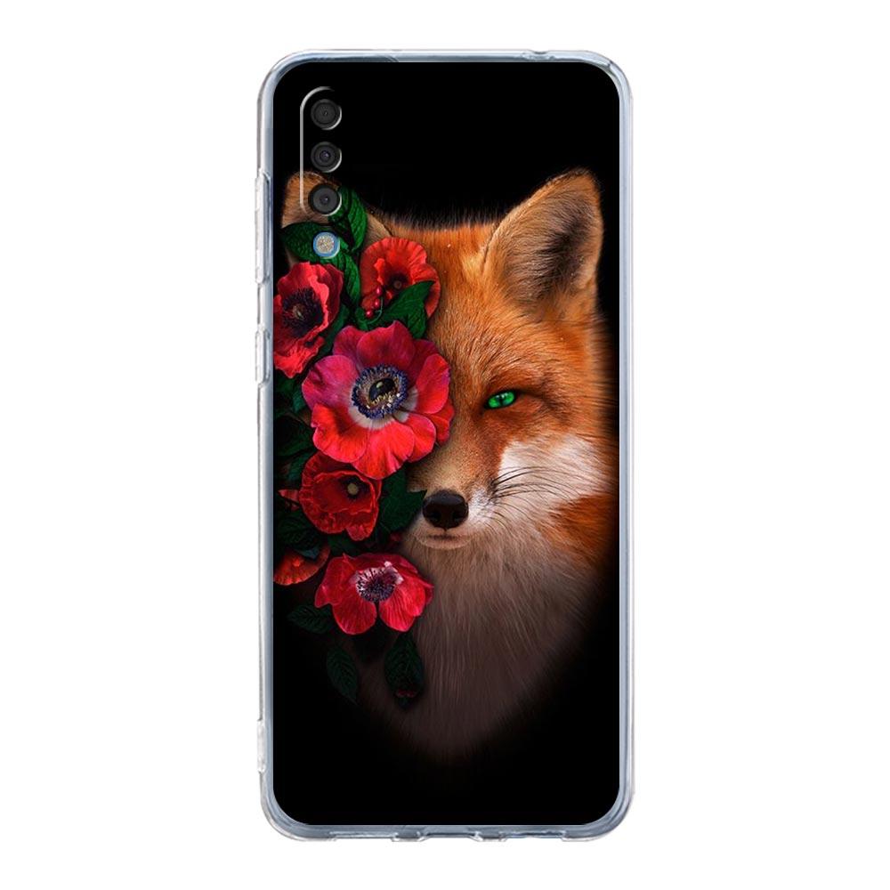 Cute Red Fox Gift Phone Case For Samsung Galaxy A52 A50 A70 A30 A40 A20E A10 A10S A20S A02S A04s A12 A22 A32 A72 5G Clear Cover