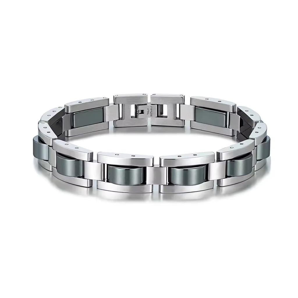 New Fashion Simple Dainty Tarnish Proof Silver Stainless Steel Bracelets for Women