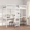 VidaXL Bunk Bed Frames Without Mattress White 75x190 Cm Solid Pine, Loft Bed Frame, Cabin Bed Frame, Frame 3308551