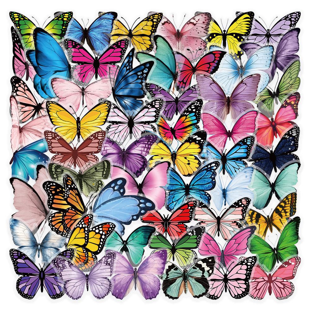 Schmetterling und Blume Stickerrolle für Geschenkverpackungen und Notizbücher