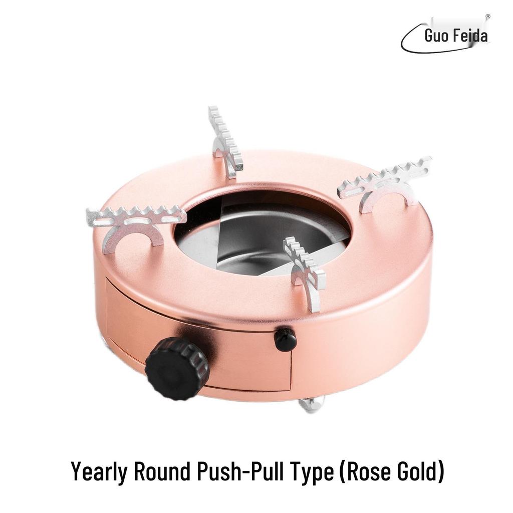 Portable Windproof Stainless Steel Alcohol Stove - Thickened Push-Pull Design for Commercial Use